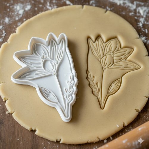 Emporte-piece fleur artisanale 8 cm pour biscuits et patisserie