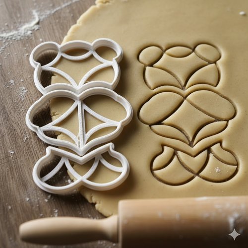 Emporte-piece artisanal motif ours abstrait 8 cm pour biscuits