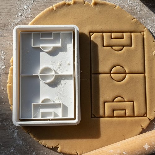Emporte-piece terrain de football 8 cm - moule biscuit artisanal