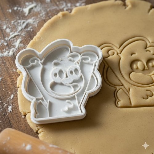 Emporte-piece cochon rigolo 8 cm - moule biscuit artisanal
