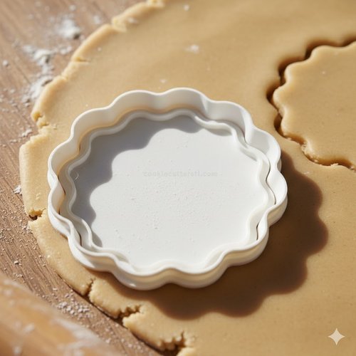 Emporte-piece fleur festonne 8 cm - moule de patisserie artisanal