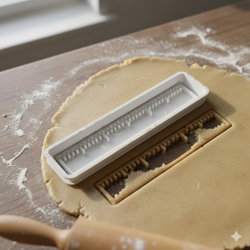 Emporte-piece artisanal 8 cm pour biscuits et patisserie - noir