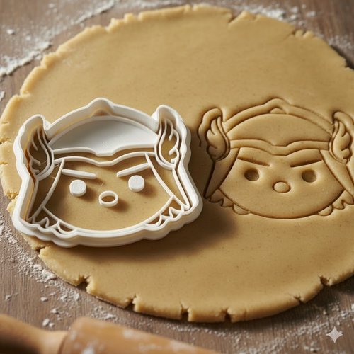 Emporte-piece viking gaulois 8 cm - moule a biscuit artisanal noir