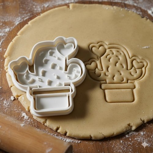 Emporte-piece cactus coeur 8 cm - moule biscuits et patisserie