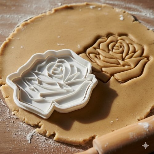 Emporte-piece rose 8 cm - moule a biscuit artisanal