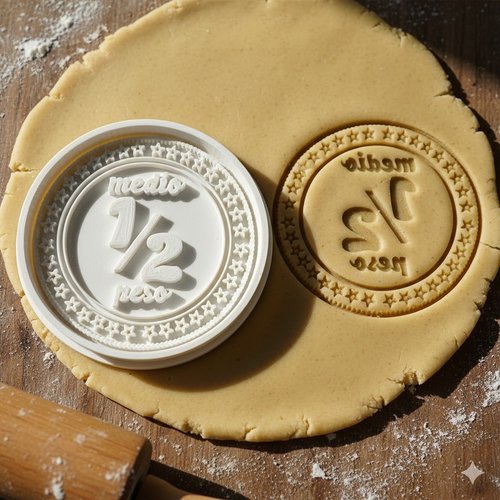 Emporte-piece 1/2 peso medio - moule a biscuit artisanal 8 cm