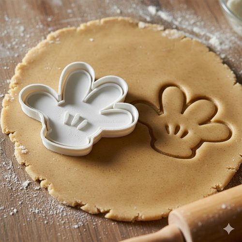Emporte-piece main gantee mickey 8 cm - moule a biscuit artisanal