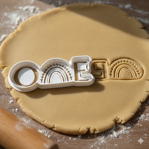 Emporte-pièce one arc-en-ciel 8 cm - moule à biscuit premier anniversaire