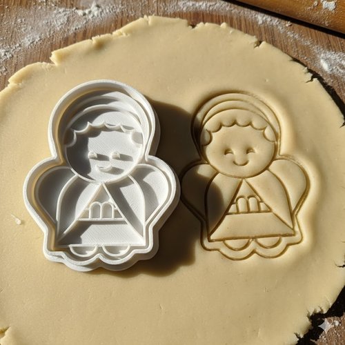 Emporte-piece ange de noel artisanal 8 cm pour biscuits et patisserie