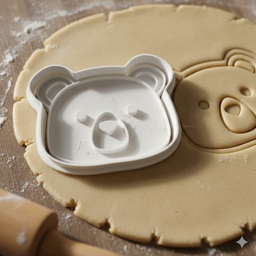 Emporte-piece ours artisanal 8 cm - moule a biscuit et pate sablee
