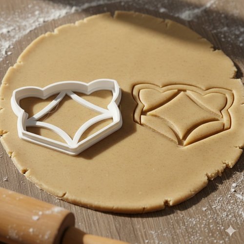 Emporte-piece artisanal diamant 8 cm pour biscuits et patisserie