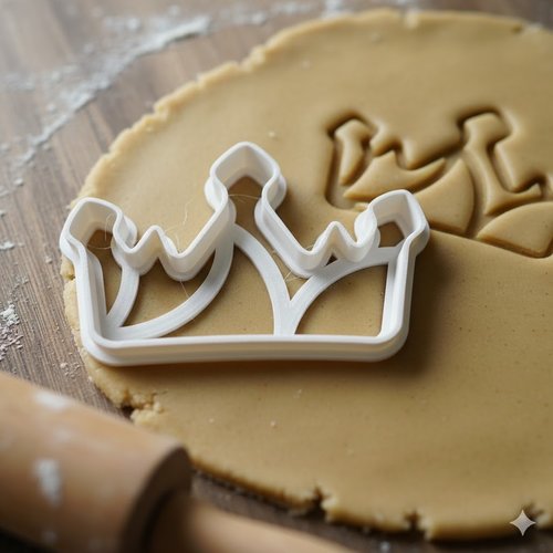Emporte-pièce couronne 8 cm - moule à biscuit et pâte à sucre