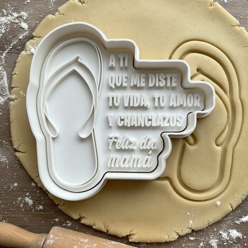 Emporte-piece fete des meres chancla - moule a biscuit 8 cm