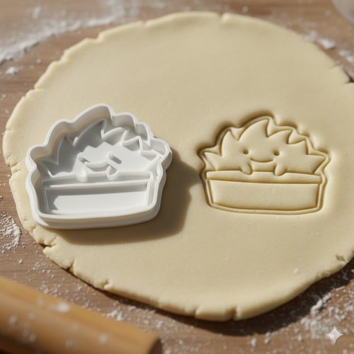 Emporte-piece plante mignonne 8 cm - moule biscuit artisanal noir