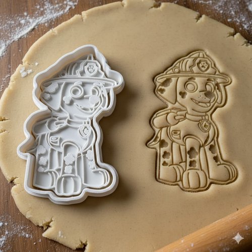 Emporte-piece chien pompier pat patrouille 8cm - moule sablé