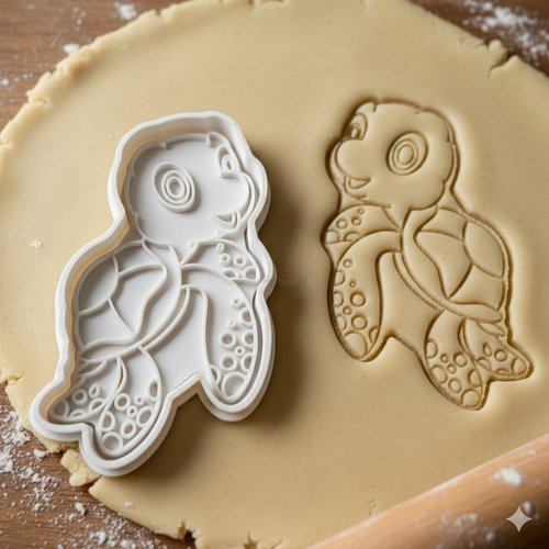 Emporte-piece tortue de mer 8 cm - moule a biscuit artisanal