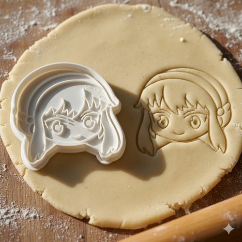 Emporte-piece anime manga pour biscuits et pate a sucre - 8 cm