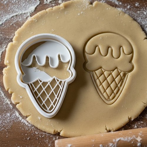 Emporte-pièce glace italienne 8 cm pour biscuits et pâte à sucre