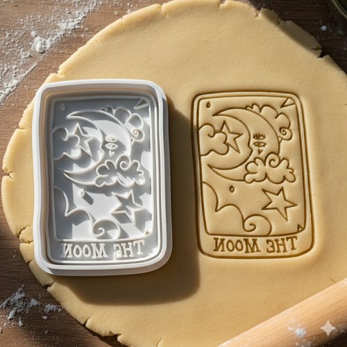 Emporte-piece tarot la lune pour biscuits et patisserie - 8 cm