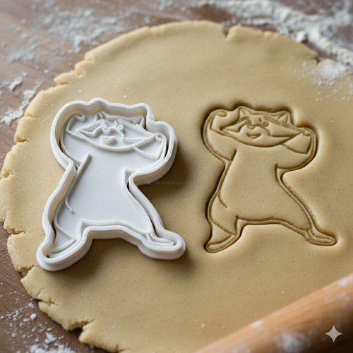 Emporte-piece raton laveur 8 cm - moule biscuit artisanal