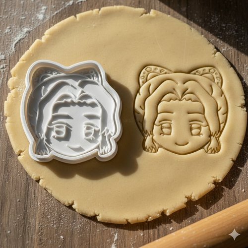 Emporte-piece demon slayer shinobu kocho - moule a biscuit 8 cm