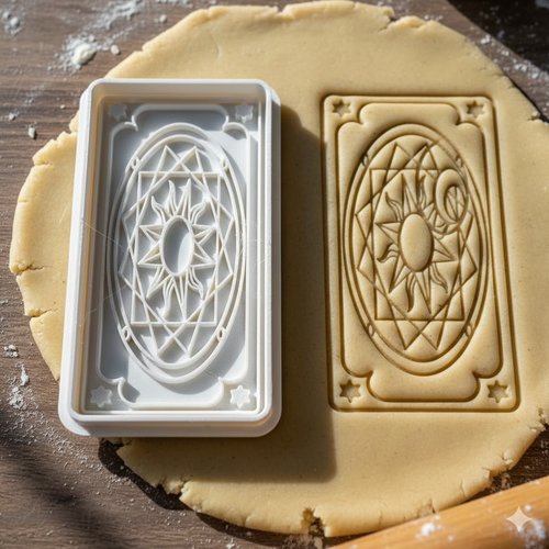 Emporte-pièce carte tarot soleil - moule à biscuits artisanal 8 cm