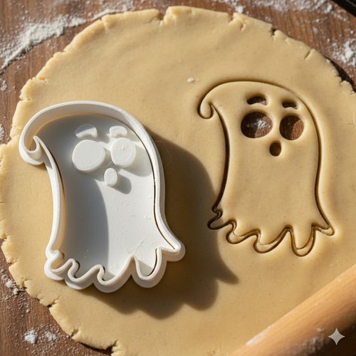 Emporte-pièce fantôme 8 cm - moule à biscuit halloween artisanal