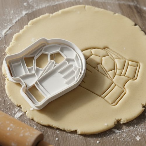 Emporte-piece de patisserie gardien de foot - moule biscuit 8 cm