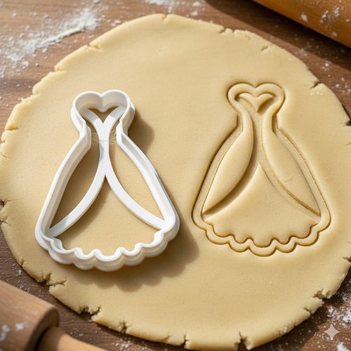 Emporte-piece robe de mariee 8 cm - moule patisserie artisanal