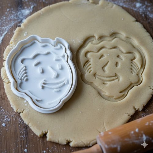 Emporte-piece fallout vault boy 8 cm - moule a biscuit artisanal
