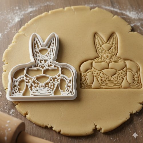 Emporte-pièce cell dragon ball z - moule à biscuit artisanal 8cm