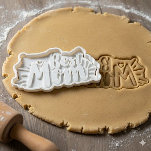 Emporte-piece best mom 8 cm - moule a biscuits fete des meres