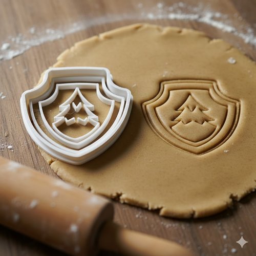 Emporte-piece sapin ecusson 8cm - moule a biscuit artisanal