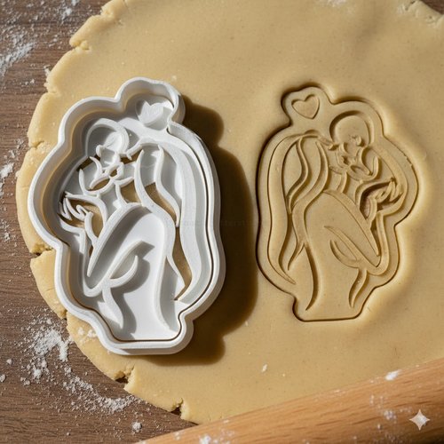 Emporte-piece mere et enfant - moule a biscuit artisanal 8 cm