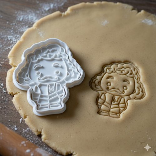 Emporte-piece de patisserie artisanal personnage 8 cm - plastique noir