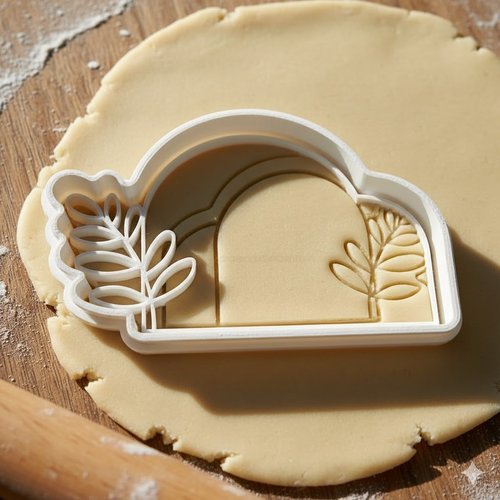 Emporte-piece tombeau vide et rameaux de paques - 8 cm