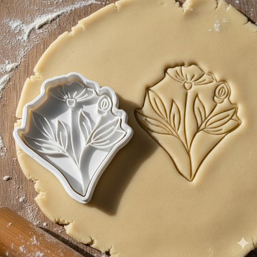 Emporte-piece bouquet de fleurs 8 cm - moule biscuit artisanal
