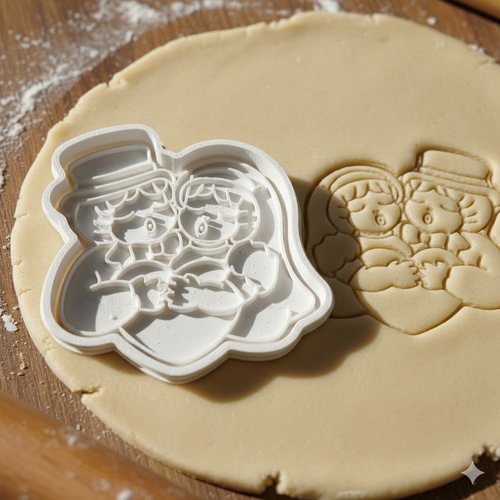 Emporte-piece chanteurs de noel - moule biscuits artisanal 8 cm