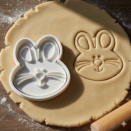 Emporte-piece lapin de paques 8 cm - moule a biscuits artisanal