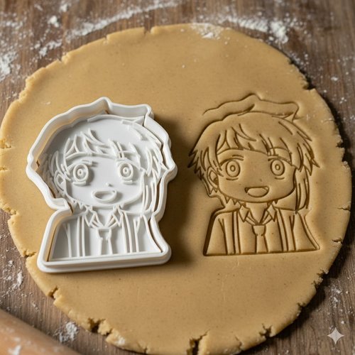 Emporte-pièce manga garçon - moule à biscuits artisanal 8 cm