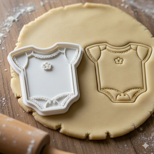 Emporte-piece body bebe 8cm - moule biscuits naissance et baby shower