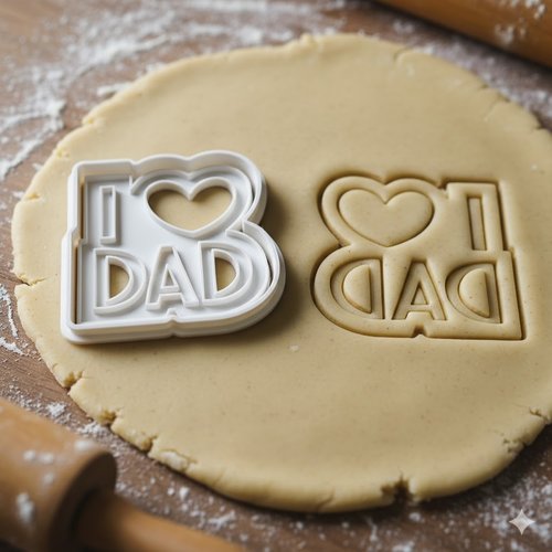 Emporte-piece i love dad - moule biscuit fete des peres 8cm