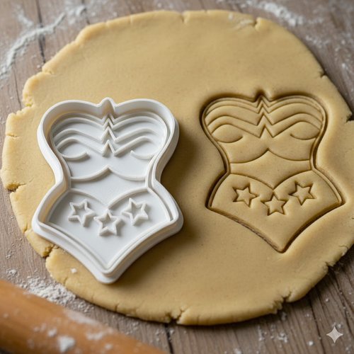 Emporte-piece wonder woman 8 cm - moule biscuit super-heroine