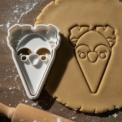 Emporte-piece artisanal visage personnage 8 cm - noir