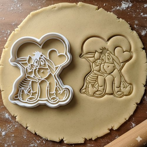 Emporte-piece bourriquet et porcinet 8cm - moule a biscuit artisanal