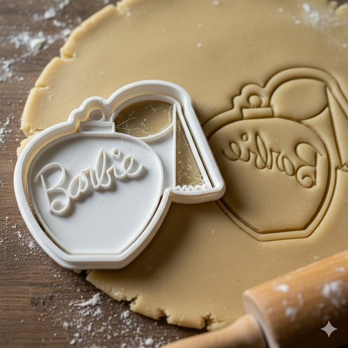 Emporte-piece parfum barbie 8 cm - moule a biscuit artisanal