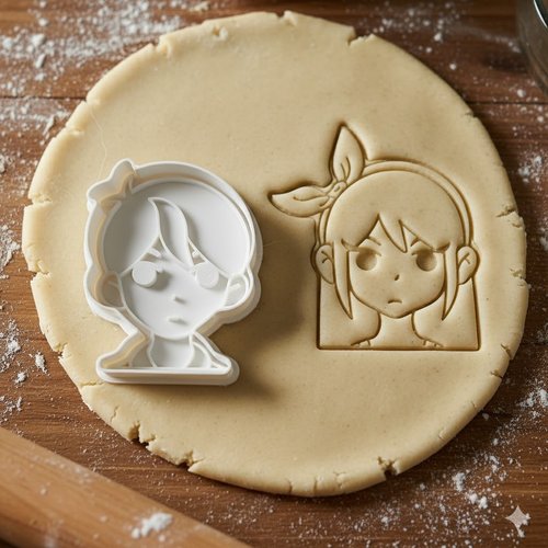 Emporte-pièce manga pour biscuits - moule pâtisserie artisanal 8 cm