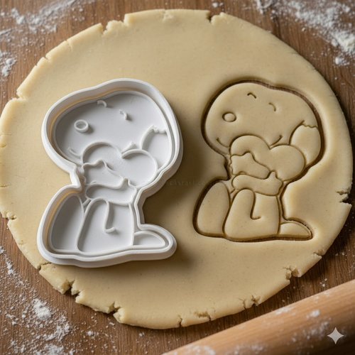 Emporte-piece chien coeur 8cm - moule biscuits et pate a sucre