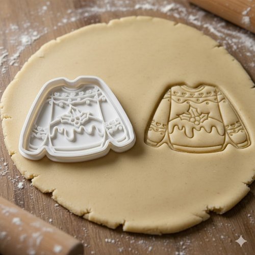 Emporte-pièce pull de noël - moule à biscuits artisanal 8 cm