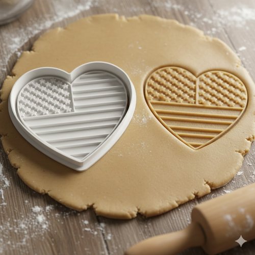 Emporte-piece coeur drapeau usa - moule biscuits patriotique 8 cm